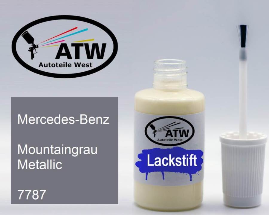 Mercedes-Benz, Mountaingrau Metallic, 7787: 20ml Lackstift, von ATW Autoteile West.